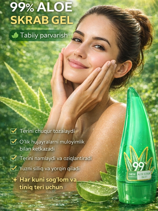 Yuz uchun skrab aloe vera skrab geli 120G yuz uchun peeling gel
