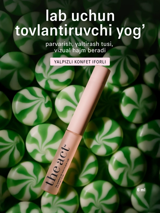 The Act Lablar uchun, namlovchi, shaffof yog-blesk, 6 ml