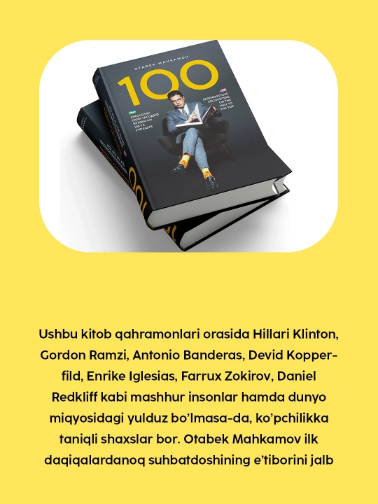 Otabek Mahkamov, Yuksaklik sari tasodif bolmagan 100 ta uchrashuv, Uzb/English