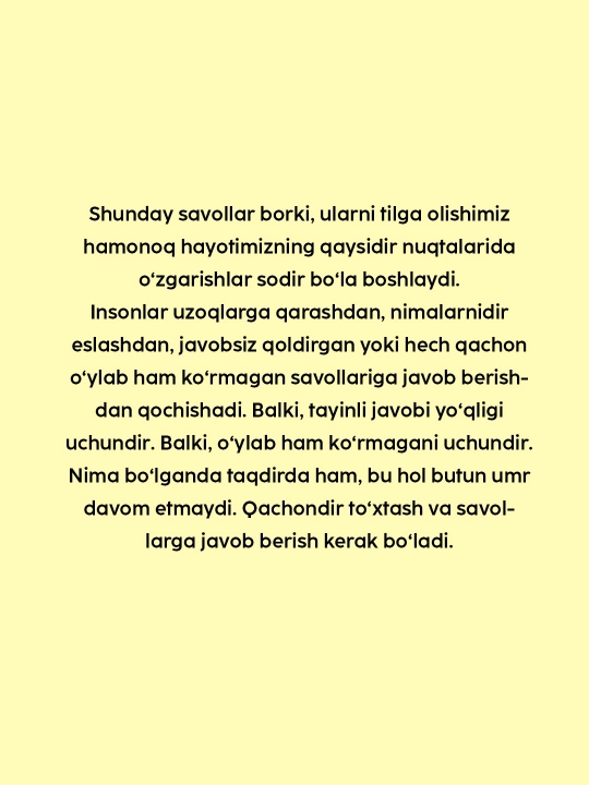 Huzur eshigi. 1-kundalik, Abdukarim Mirzayev, Ichki tinchlik, qo'llanmasi - 