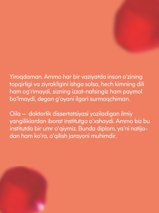 Kitob Feruza Umrzoqova, Makrbonu, Hikoyalar, Oila, Psixologiya