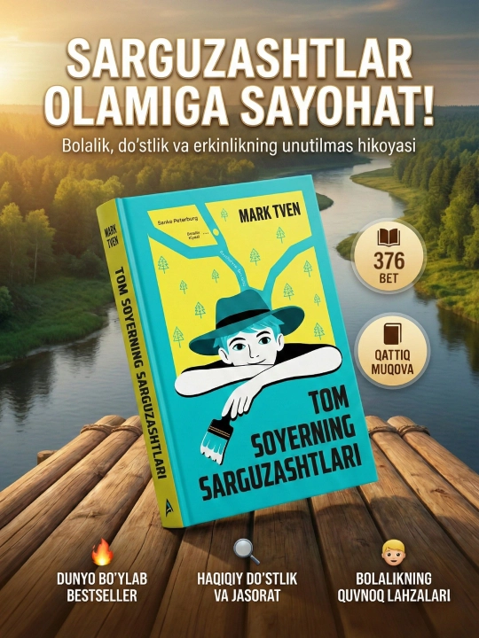 Марк Твен: Том Сойернинг саргузаштлари, Китоб, Классика, Саргузаштлар, Жахон адабиети - 