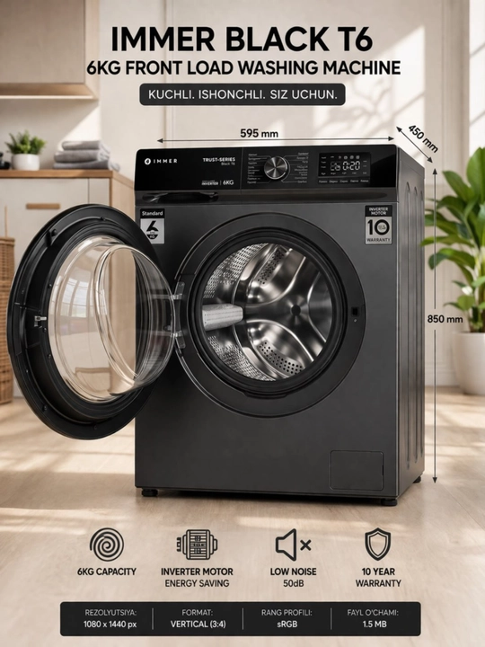 Стиральная машина IMMER BLACK T6