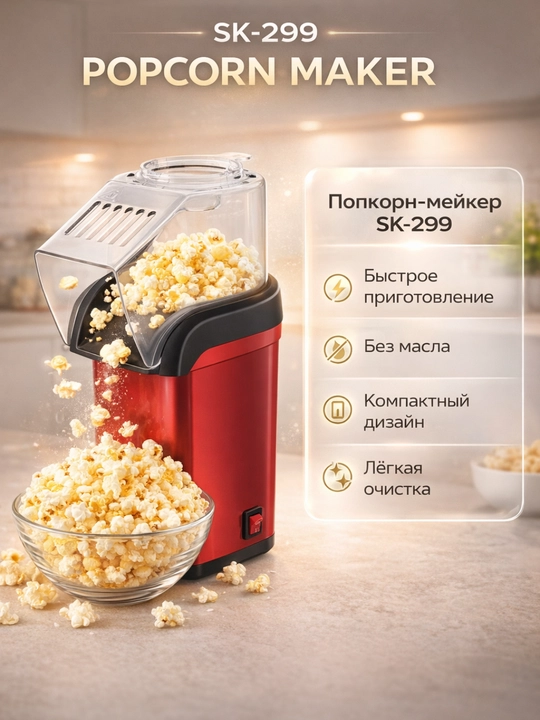 Производитель попкорна, попкорновая машина