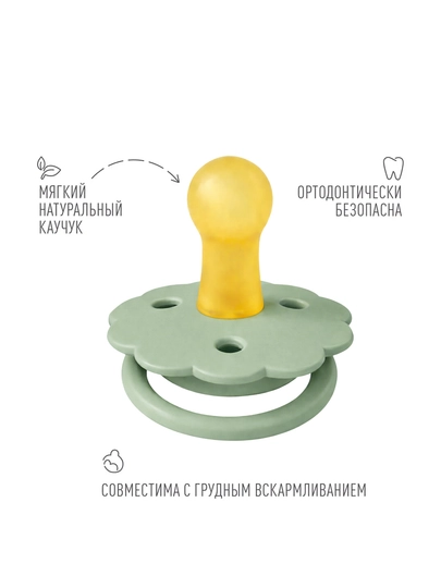 Пустышка соска, 2 шт в комплекте, каучук, круглая форма, без BPA, с 0–18 мес, вентиляция — KENZ0-MUMLOVA-ИНДИГО-12