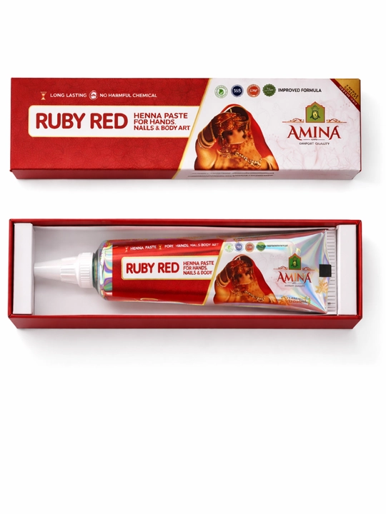 Хна паста Ruby Red в конусе – готовая хна для мехенди, рук, ног и боди-арта