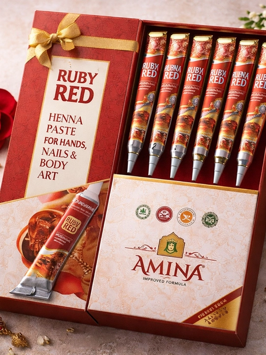 Хна паста Ruby Red в конусе – готовая хна для мехенди, рук, ног и боди-арта