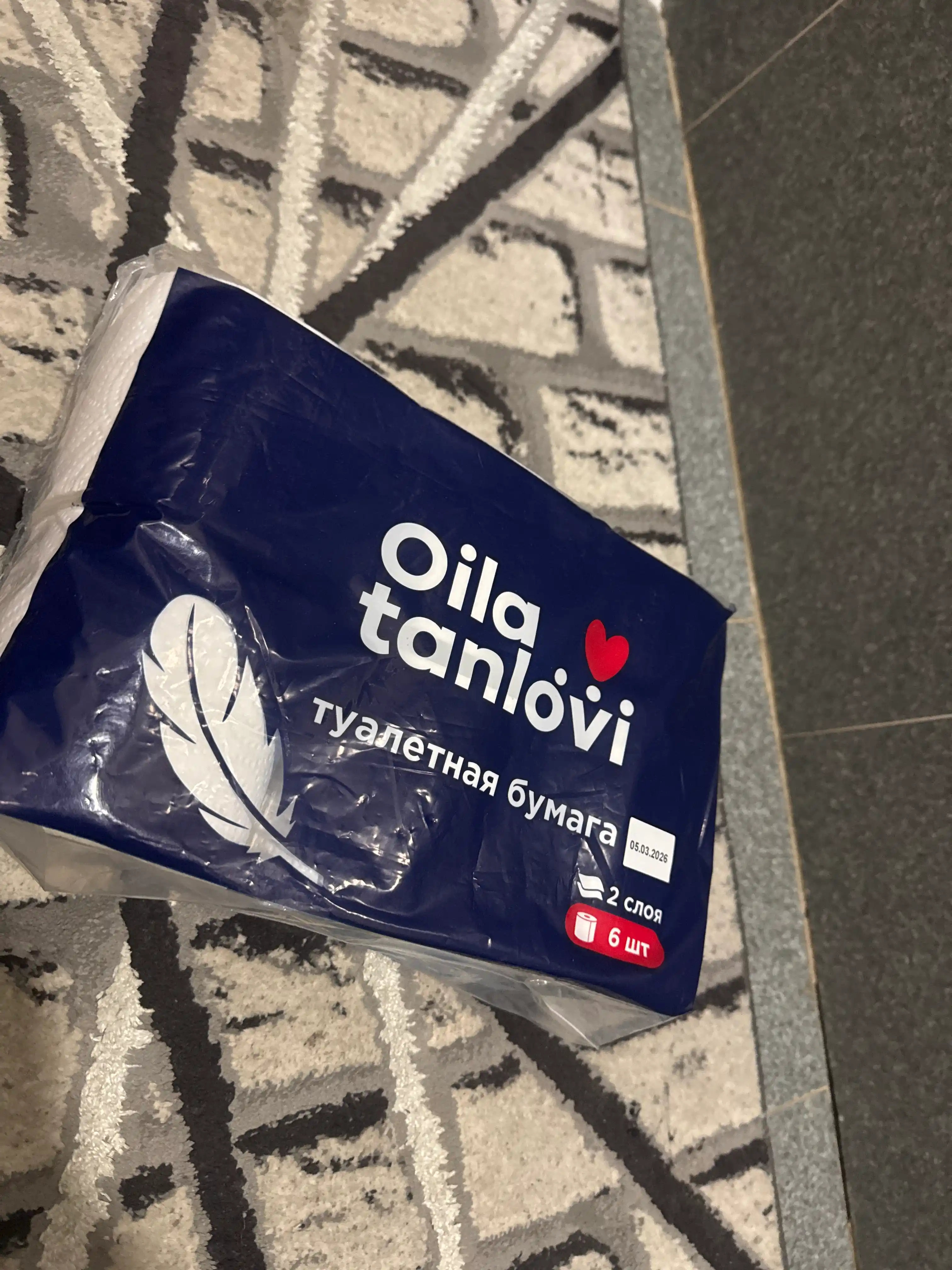 Туалетная бумага Oila tanlovi, 2 слоя, 6 шт