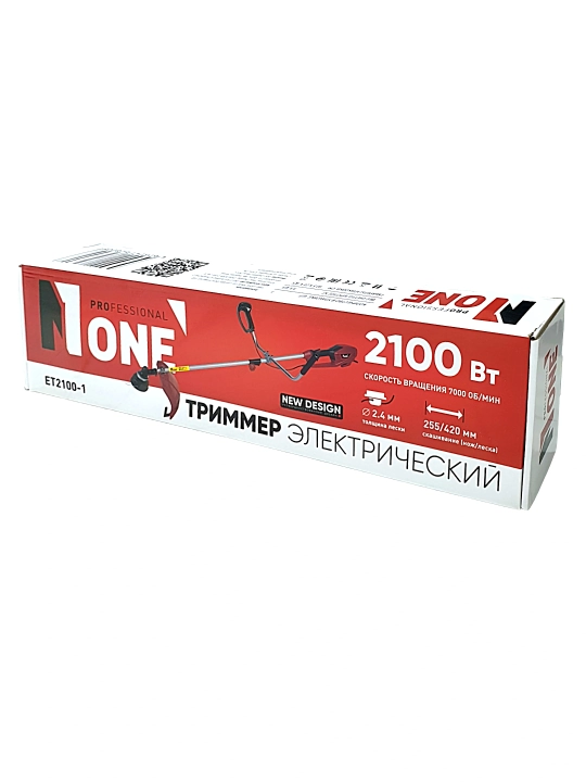 Триммер электрический NUMBER ONE ET2100-1, 2100 Вт, 7000 об/мин, леска 2.4 мм