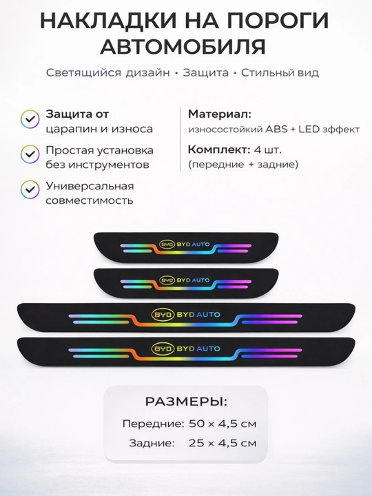 Avtomobil eshik porogi himoya nakladkalari, tirnalishga qarshi