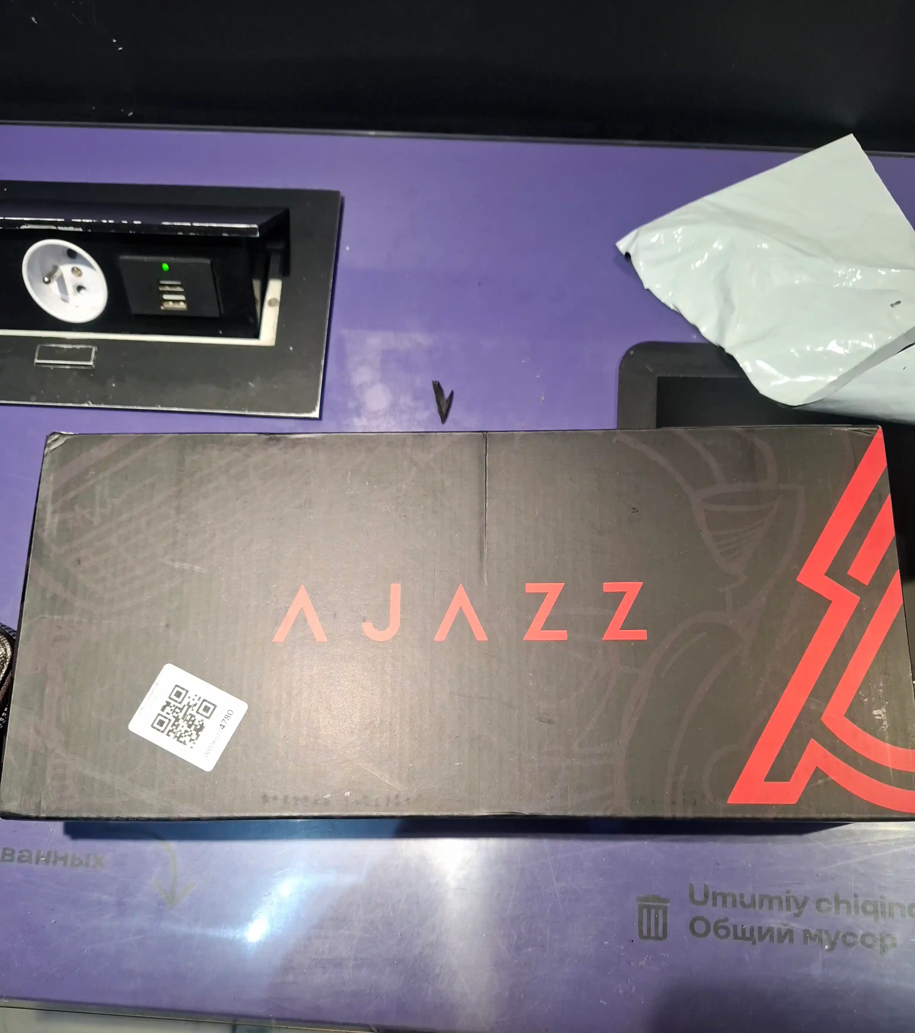 AJAZZ mexanik klaviatura LED chiroqlari, simli kompyuter klaviatura, o‘yin va ofis uchun