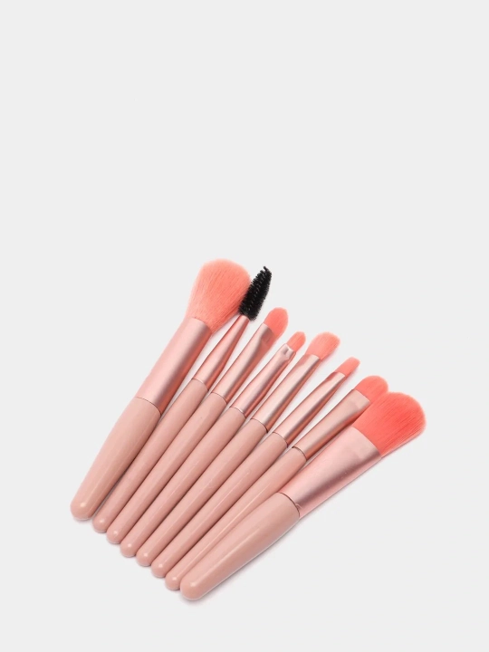 Makiyaj uchun cho‘tkalar to‘plami, 8 dona – yuz va ko‘z uchun professional brush set