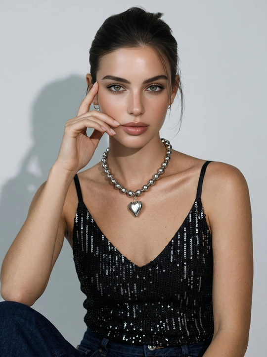 Payetkali top bluzka, krop top, ayollar yengsiz koftasi