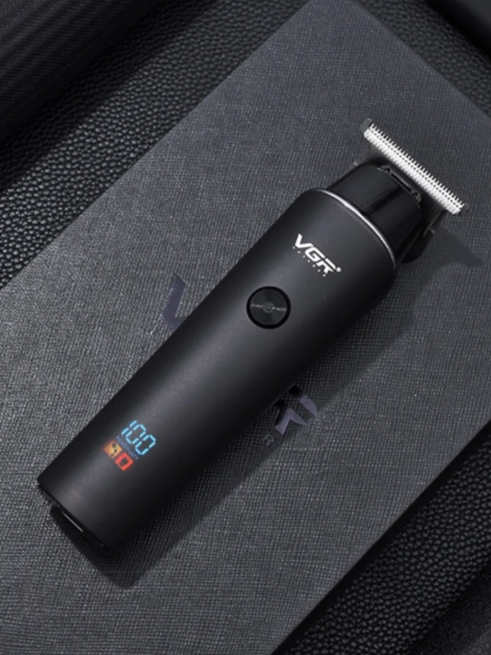 Professional simsiz soch va soqol olish kesish mashinkasi trimmer VGR V-937, LCD displeyli