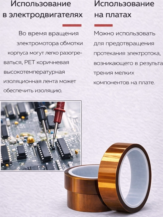 260°C gacha bo‘lgan issiqlikka chidamli PET lenta 20 mm - Yashil 66 m / Jigarrang 33 m