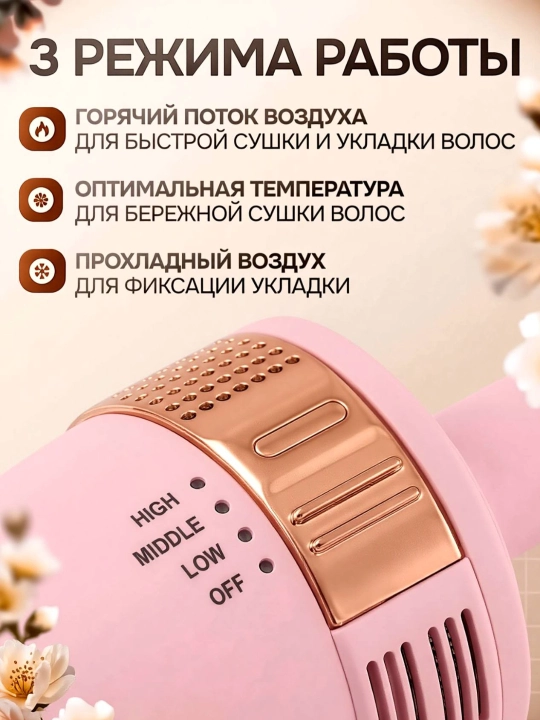 JRM BRUSH soch turmaklagich-tarog‘i, tez soch turmaklash uchun, 3 ta 1 da