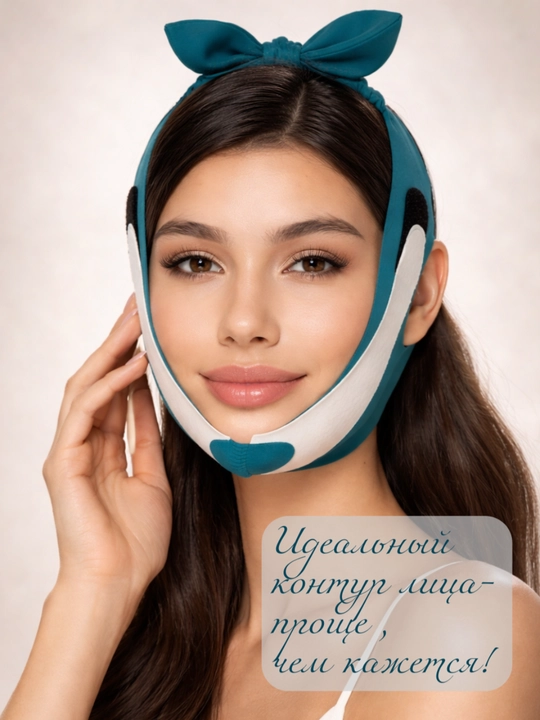 Bandaj maska yuz ovali uchun, lifting effektli yuz tortuvchi maska, V line bandaj