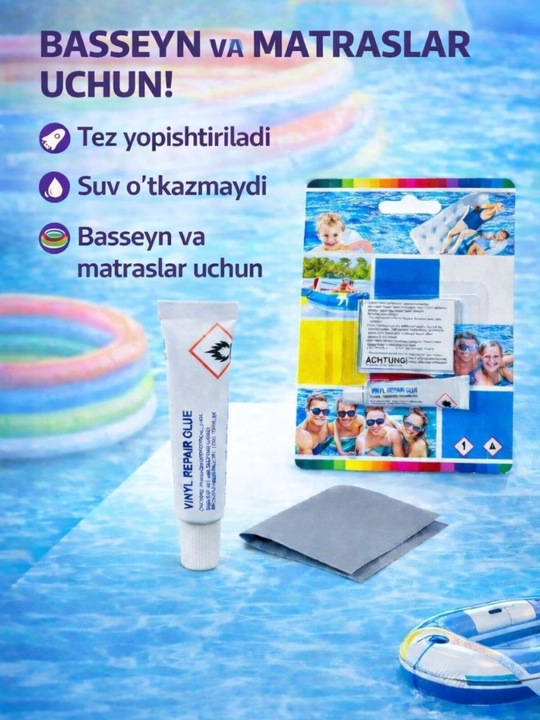 Basseyn va matraslar uchun ta’mirlash to‘plami (Vinyl Repair Kit) - 