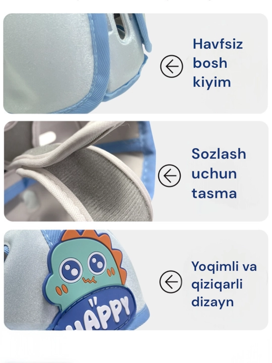 Chaqaloqlar uchun bosh kiyim, bosh dubulg'asi, shlem