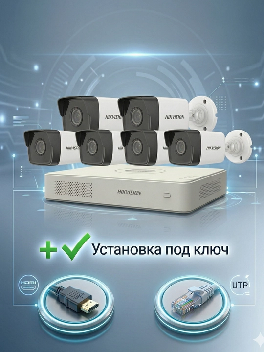 Videokuzatuv kameralari Hikvision 2MP,4MP Color Vu o'rnatish bilan