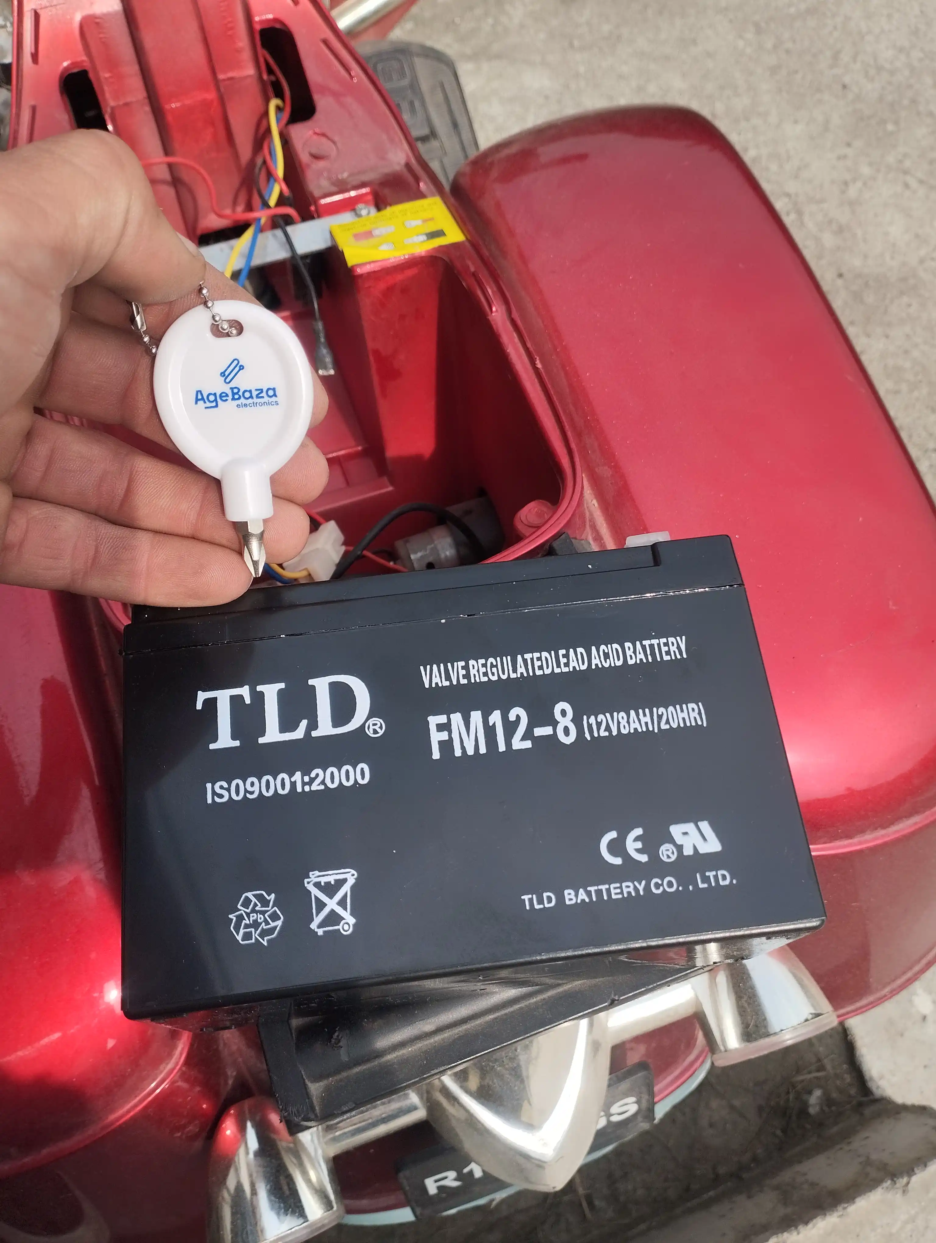 12 V 8 A/soat TLD akkumulyatori, UPS, invertorlar va himoya tizimlari uchun 12v8ah