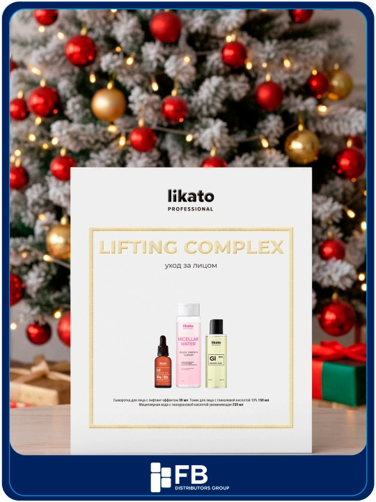 Yuz uchun Likato sovg‘a to‘plami, lift effekti, tonik + zardob + mitsellyar suv - 