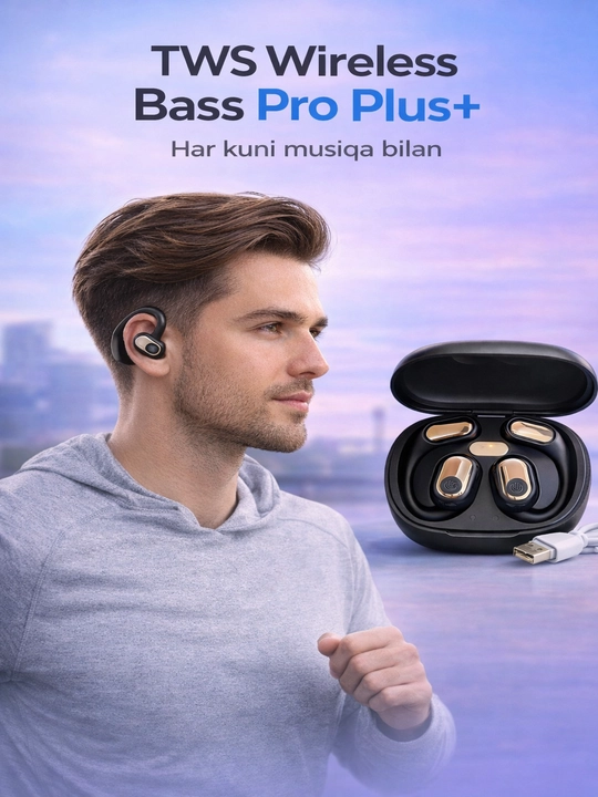 TWS Wireless Bass Pro Plus+ simsiz quloqchin (WY-09)