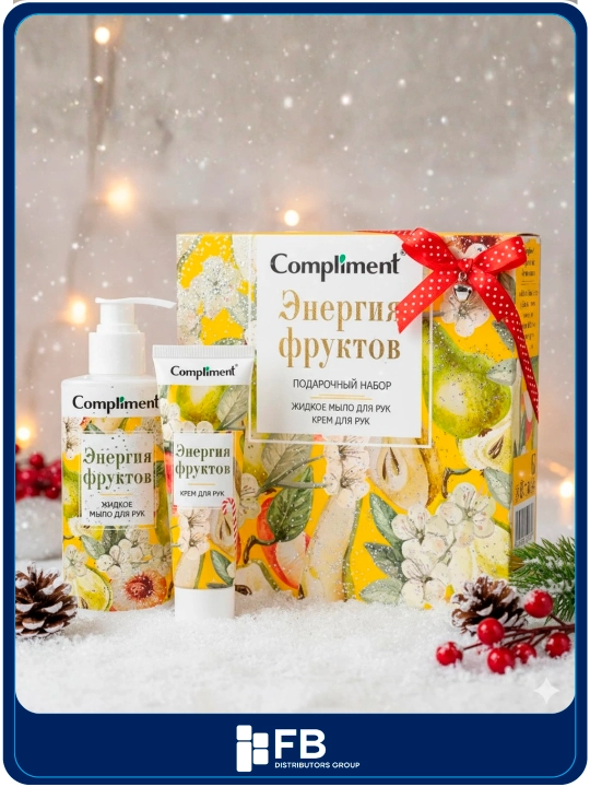 Compliment “Mevali energiya” sovg‘a to‘plami – suyuq qo‘l sovuni 320 ml + krem 100 ml - 