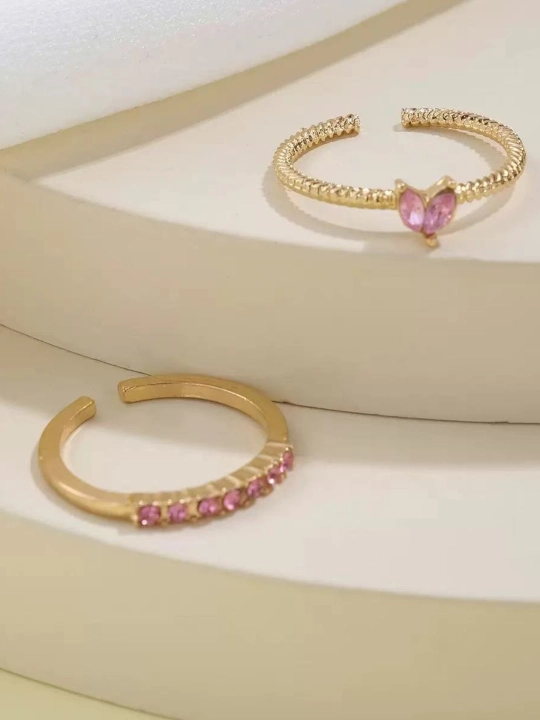 Double circle sevgi ochilish ring