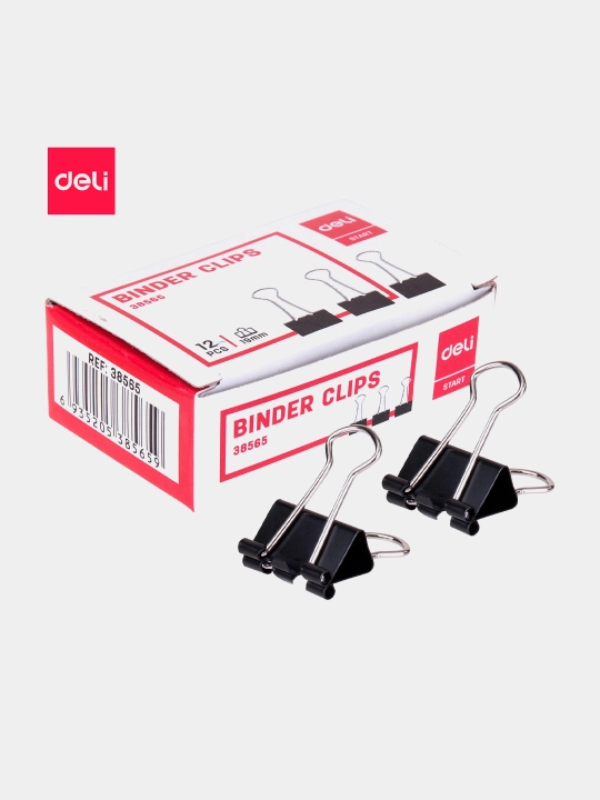 19 mm qog'oz qisqichi (12 dona), Deli E38565 - 