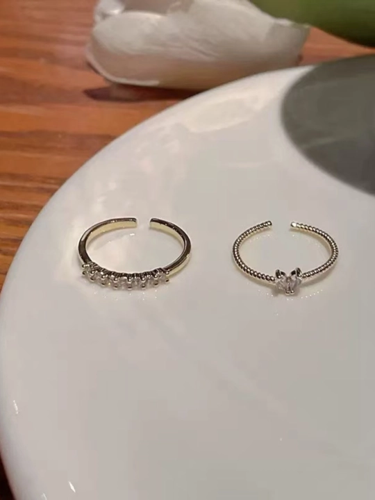 Double circle sevgi ochilish ring