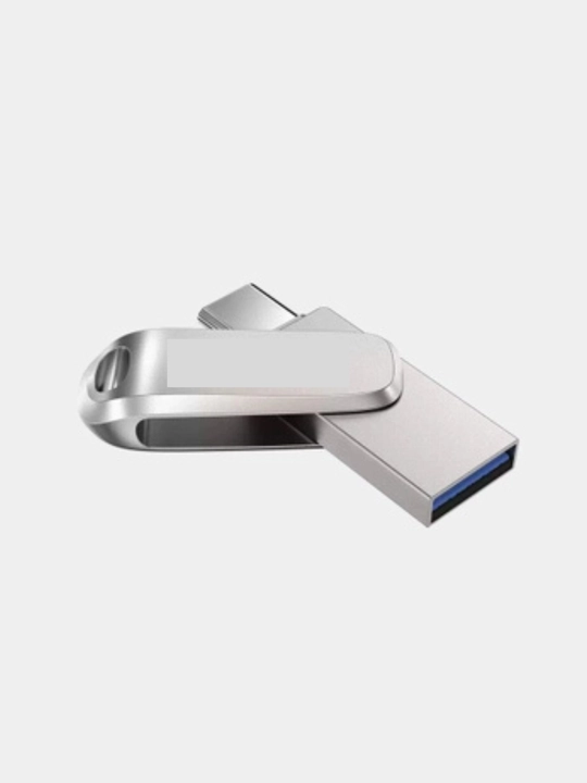 USB Type-C va USB-A ikki ulagichli metall fleshka, 16/32/64/128 GB