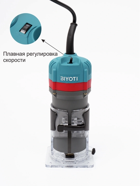 Elektr frezer BIYOTI BYT-WT370C, 450 Vt, 12 000–32 000 ayl/min, tsanga 6/8 mm
