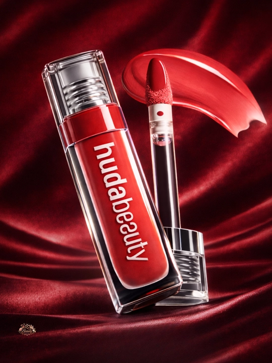 Huda Beauty Liquid Lipstick, yorqin rang, silliq qoplama, kun bo‘yi komfort, 24 soat chidamli - 