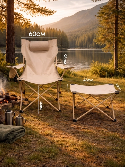 Складное кресло для рыбалки и отдыха, туристическое, с чехлом