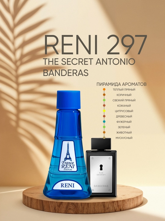Erkaklar parfyumeriyasi Reni 297, THE SECRET / Antonio Banderas xushbo‘y yo‘nalishi