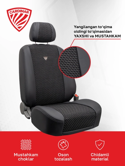 Автомобильные чехлы для сидений CARDINAR ALFA, cobalt, nexia, gentra, onix, tracker, byd — CRDNR-АЛФА-852226