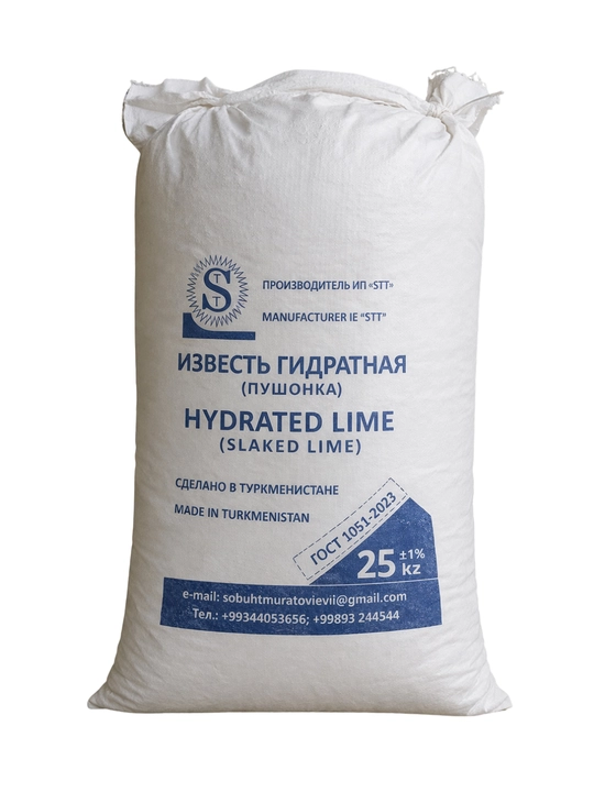 Gidratlangan oh (pushonka) 25 kg – qurilish va suvoq uchun