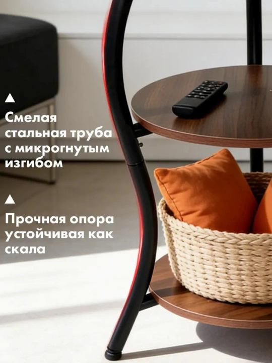 Yumaloq yig‘ma stol, jurnal stoli, xona uchun, yotoqxona yon stoli, kofe va ish stoli, 40 sm