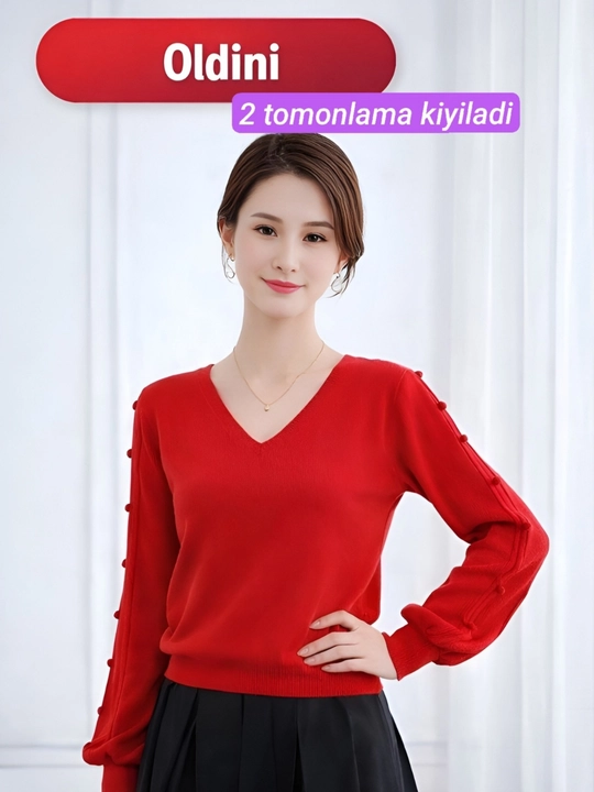 Ayollar va qizlar uchun turli xil sviterlar - 