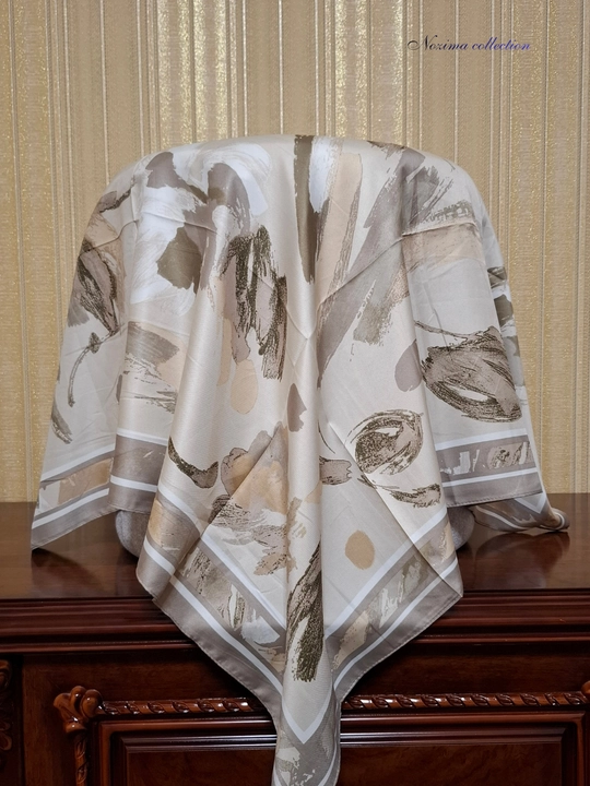 Ayollar ipak ro‘molchasi, hijob, sharf, 90 x 90 sm