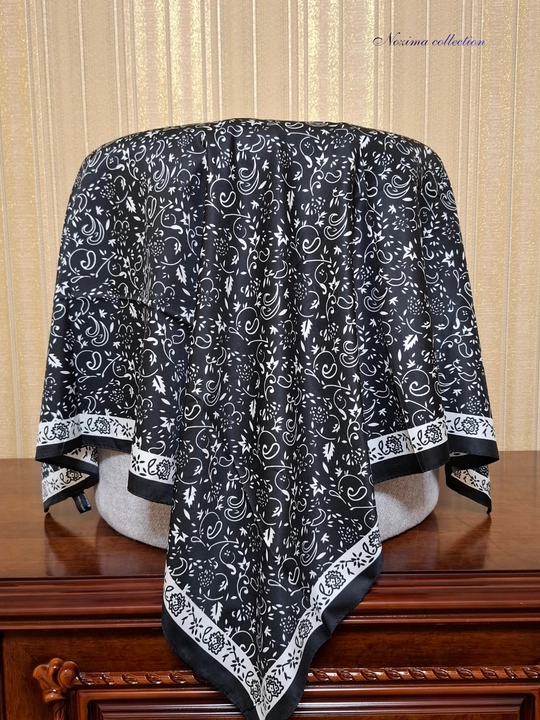 Ayollar ipak ro‘molchasi, hijob, sharf, 90 x 90 sm