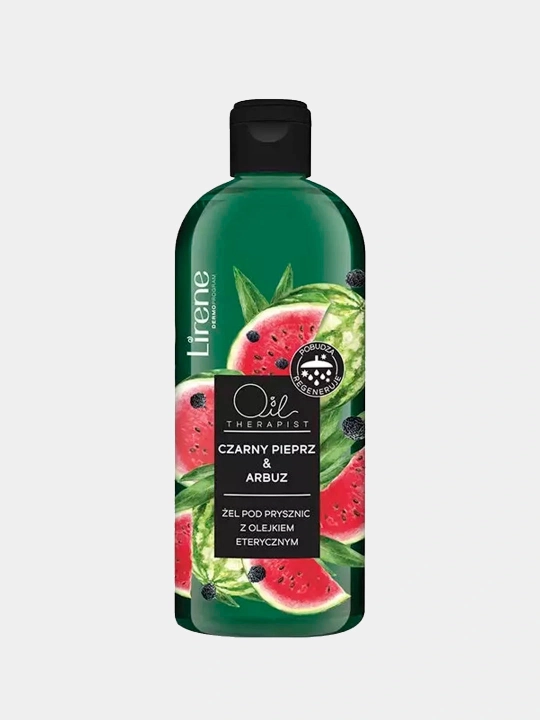 LIRENE "Oil Therapyst" dush geli, qora murch moyi va tarvuz ekstrakti bilan, 400 ml - 