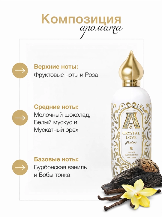 Духи женские Datum Parfume Crystal Love For Her с лимоном, розой и мускусом