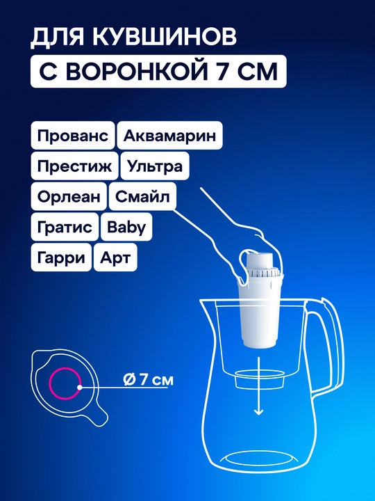 Aquaphor B8 almashtiriladigan filtrlash modul, art 210526