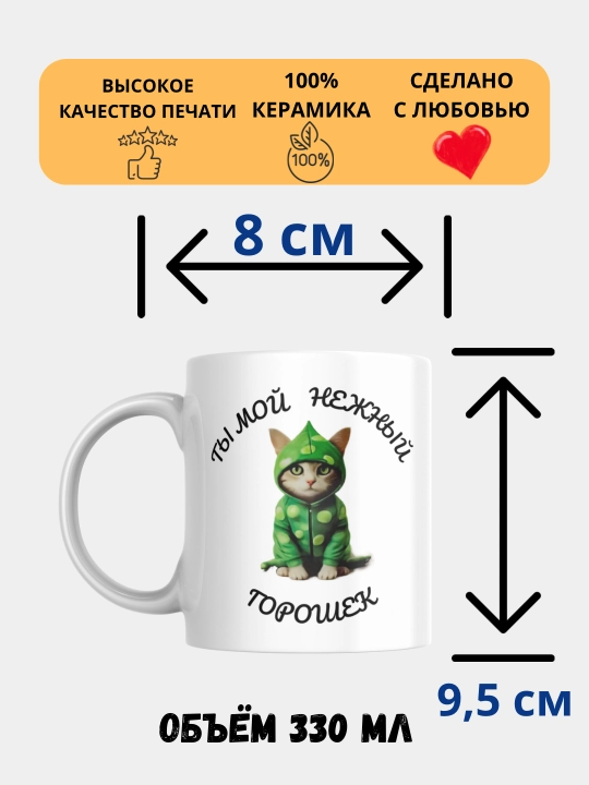 Кружка с принтом Мемы, белая, керамическая