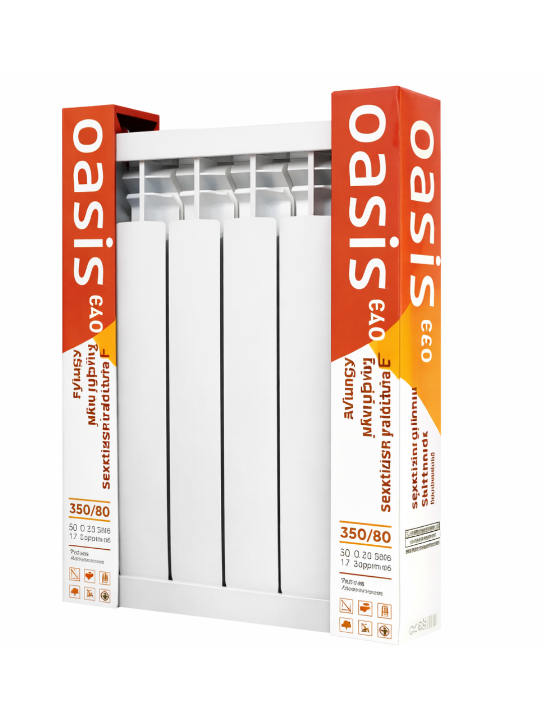 Alyuminiy radiator Oasis, sektsiyali, isitish radiatori - 