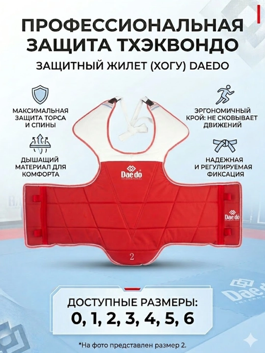 Профессиональный защитный жилет (хогу) Daedo - 