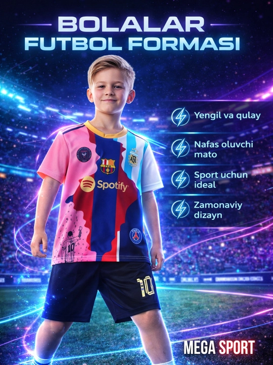Bolalar uchun klub dizaynidagi futbol formasi - 