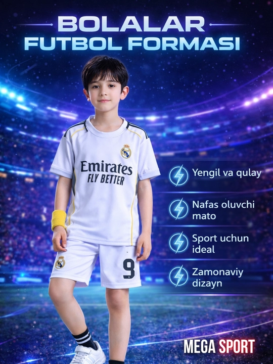 Bolalar uchun klub dizaynidagi futbol formasi - 